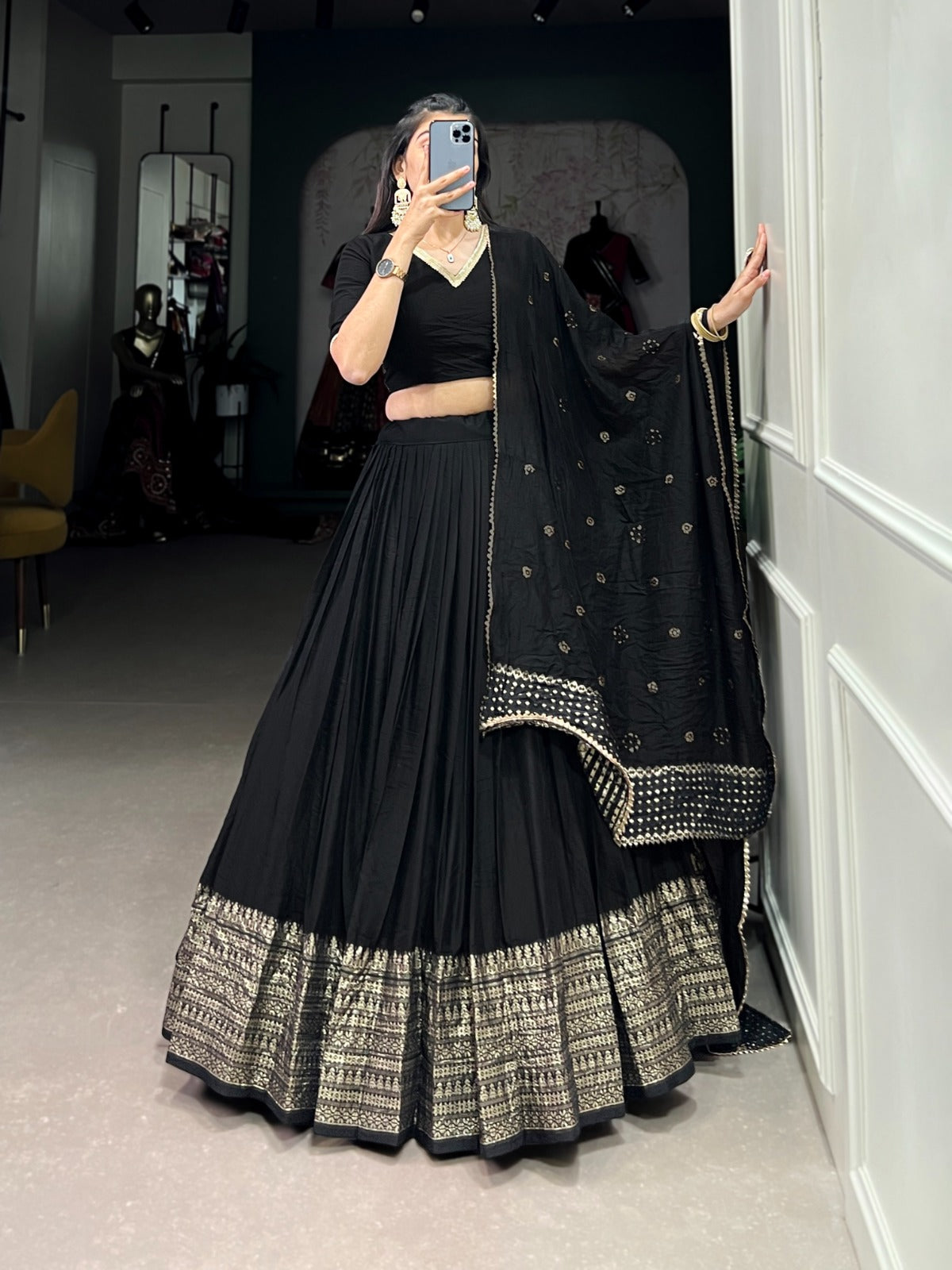 Navy Blue Lehenga
